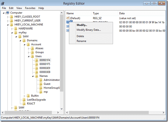 Các thành phần cơ bản của Windows Registry